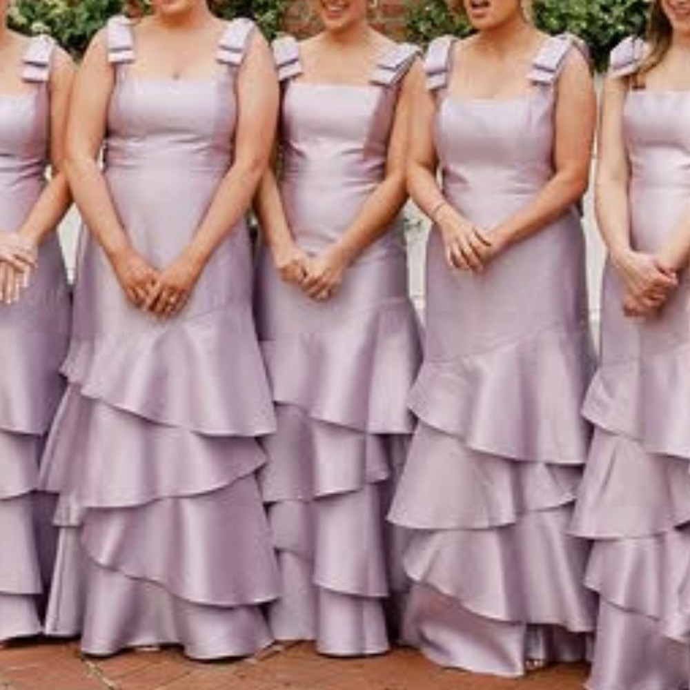 Elegant Lavender Tiered Dress